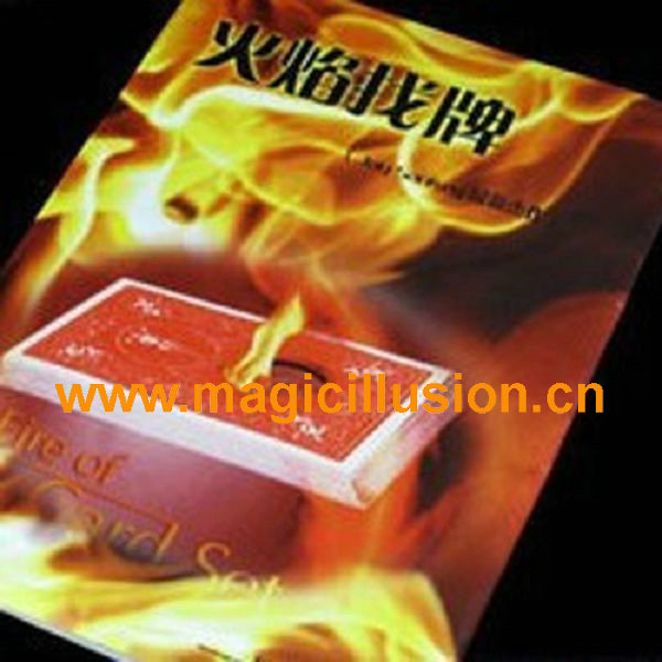 Fire of card set Magic Trick Stage Props